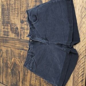 Womens black time and tru denim shorts size 16
